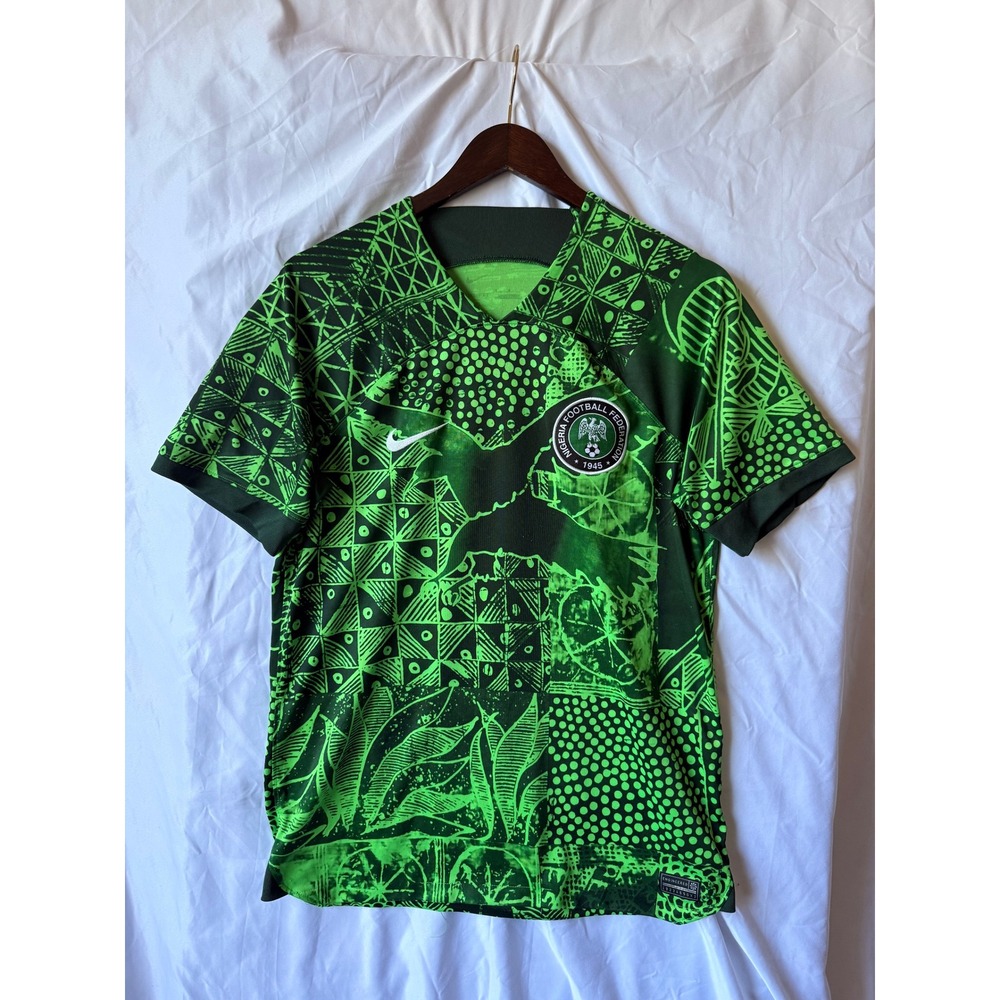 Nike Nigeria 2022 2023 Home Jersey Green NFF Soccer Shirt Mens Large DN0690-302